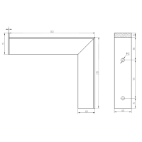 Winkelkonsole Typ 1  für Rostbreite 300 mm