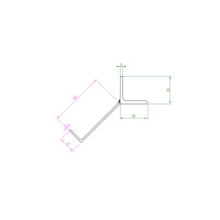 Outlet- Winkelstange mit je 5 Laschen / 1750 mm