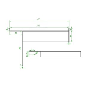 Outlet Winkelkonsole Typ 3  für Rostbreite 290  mm