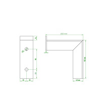 Outlet Winkelkonsole Typ 1 für Rostbreite 158 mm