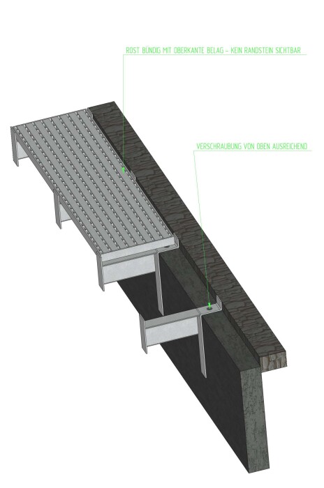 Winkelkonsole für Rinnenroste Typ 3 für Rostbreite 300 mm