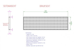 K60-Barfußrost / 288 x 1000 mm / verzinkt