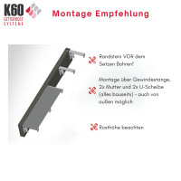 Winkelkonsole Typ 1 für Rostbreite 120 mm