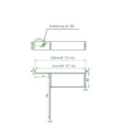 Winkelkonsole Typ 3 für Rostbreite 140  mm