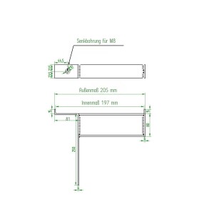 Winkelkonsole Typ 3 für Rostbreite 190  mm