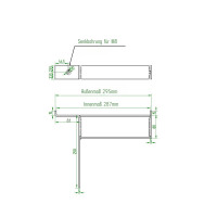 Outlet Winkelkonsole Typ 3 für Rostbreite 280 mm