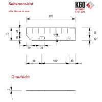 Outlet- Gitterroststufe / 1000 x 270 mm / TS 30 x 3 / MW 30 x 10 mm R 11