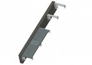 Outlet-K60-Barfußrost / 288 x 1000 mm / verzinkt